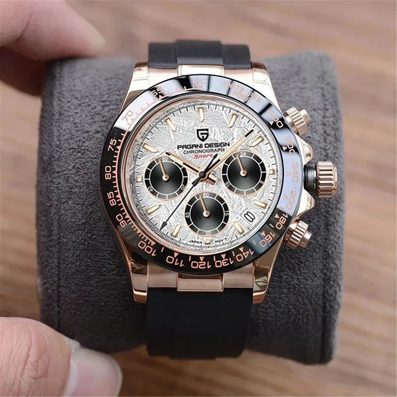 PAGANI DESIGN - Relógio Masculino Quartz Cronógrafo Retro