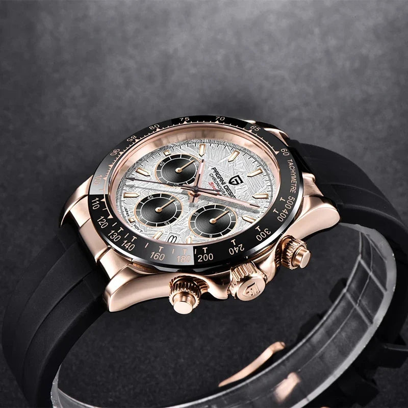 PAGANI DESIGN - Relógio Masculino Quartz Cronógrafo Retro