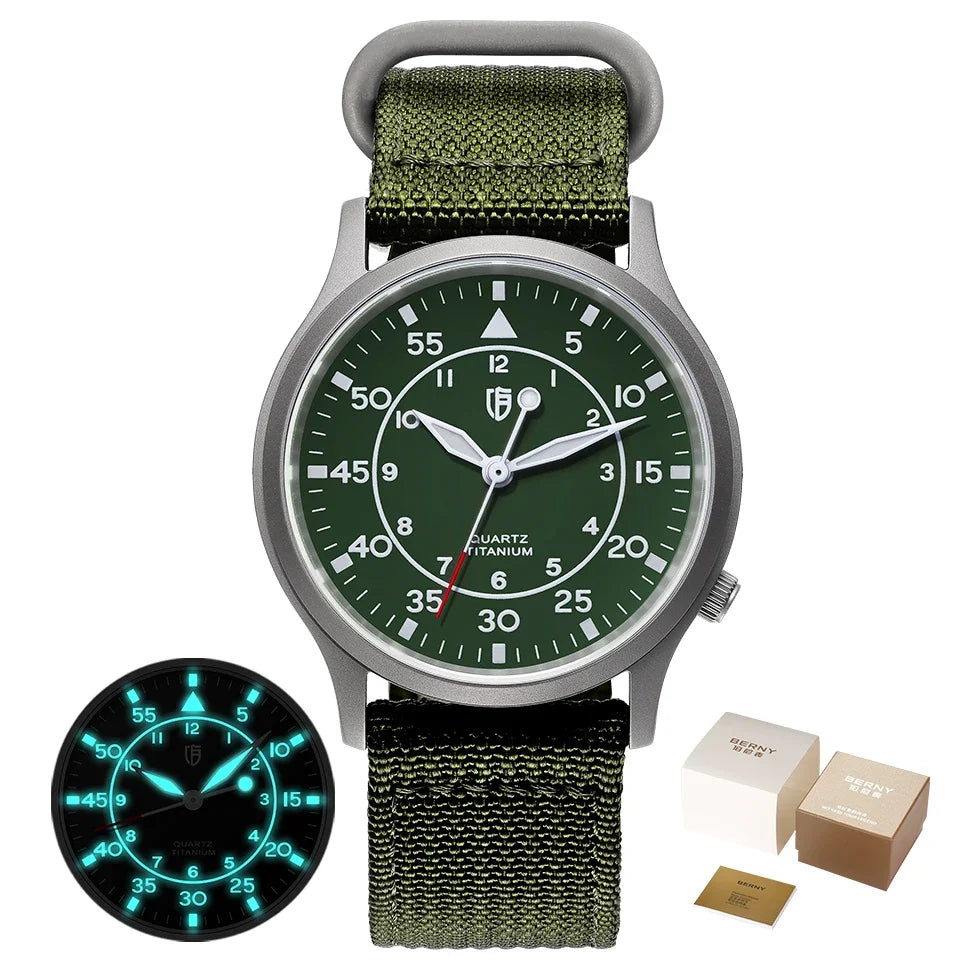 BERNY - Relógio Masculino de Titânio com Design Ultraleve e Elegante